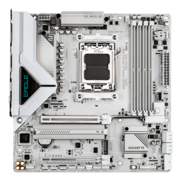 B850M EAGLE WIFI6E ICE, AMD B850 Chipset, AM5, microATX Motherboard