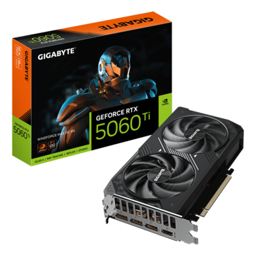 GeForce RTX™ 5060 Ti WINDFORCE MAX OC 8G, 2572 - 2587MHz, 8GB GDDR7, Graphics Card