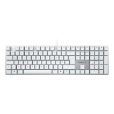 KC 200 MX, Cherry MX2A Silent Red, Wired, White/Silver, Mechanical Gaming Keyboard