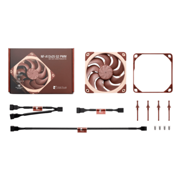 NF-A12x25 G2 PWM 120mm, 1800 RPM, 107.3 CFM, 22.5 dBA, Cooling Fan