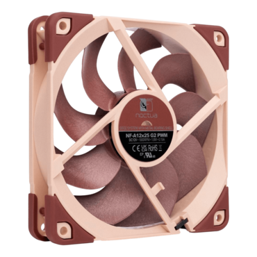 NF-A12x25 G2 PWM 120mm, 1800 RPM, 107.3 CFM, 22.5 dBA, Cooling Fan