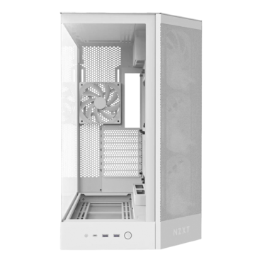 H9 Flow RGB, Tempered Glass, No PSU, E-ATX, White, Mid Tower Case