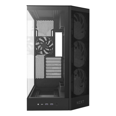 H9 Flow RGB, Tempered Glass, No PSU, E-ATX, Black, Mid Tower Case