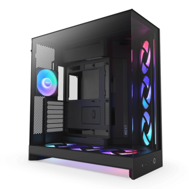 H9 Flow RGB+, Tempered Glass, No PSU, E-ATX, Black, Mid Tower Case
