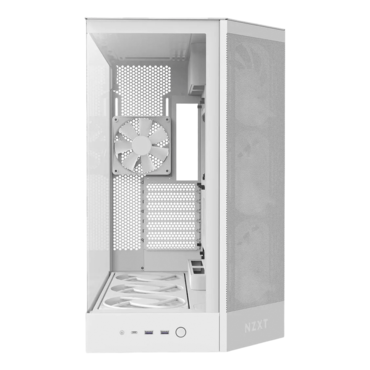 H9 Flow RGB+, Tempered Glass, No PSU, E-ATX, White, Mid Tower Case