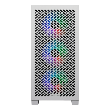 Elite 302, Tempered Glass, No PSU, microATX, White, Mini Tower Case
