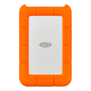 4TB LaCie Rugged USB-C, USB-C 3.2 Gen 1, Portable, Orange, External Hard Drive