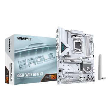 B850 EAGLE WIFI7 ICE, AMD B850 Chipset, AM5, ATX Motherboard