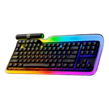 Keeb TKL, RGB, HYTE Fluffy Lavender Linear, Wired, Black, Mechanical Gaming Keyboard
