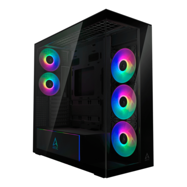 Xtender, Tempered Glass, No PSU, E-ATX, Mirror Black, Mid Tower Case