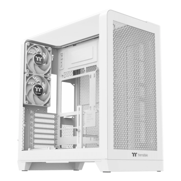 View 390 Air Snow, Tempered Glass, No PSU, ATX, White, Mid Tower Case