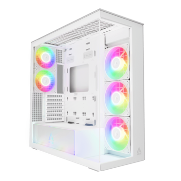 Xtender, Tempered Glass, No PSU, E-ATX, White, Mid Tower Case