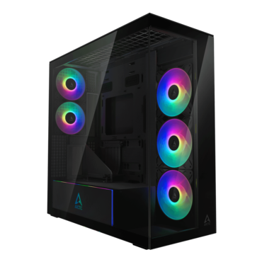 Xtender VG, Tempered Glass, No PSU, E-ATX, Mirror Black, Mid Tower Case