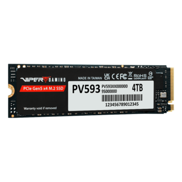 4TB VIPER PV593, 14000 / 13000 MB/s, 3D TLC NAND, PCIe NVMe 5.0 x4, M.2 2280 SSD