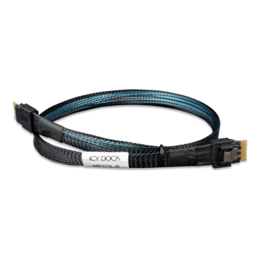 MB323L-B, SlimSAS 4i SFF-8654 to SlimSAS 4i SFF-8654 Cable - 0.5M