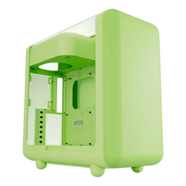 X50, Tempered Glass, No PSU, E-ATX, Matcha Milk, Mid Tower Case