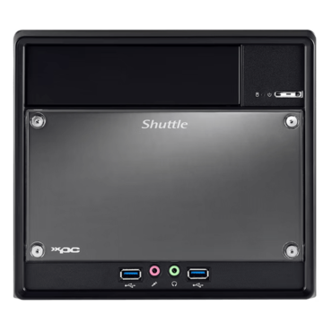 SH610R4, Intel® H610 Chipset, 2x DDR4 DIMM, 1x M.2 NVMe, 2x 3.5" HDD, 1x 5.25" ODD, 300W 80 PLUS Bronze PSU, XPC Cube PC Barebone