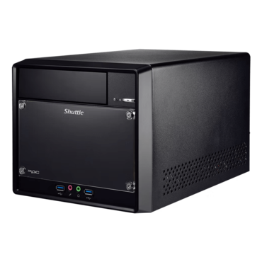 SH610R4, Intel® H610 Chipset, 2x DDR4 DIMM, 1x M.2 NVMe, 2x 3.5" HDD, 1x 5.25" ODD, 300W 80 PLUS Bronze PSU, XPC Cube PC Barebone