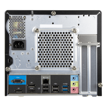 SH610R4, Intel® H610 Chipset, 2x DDR4 DIMM, 1x M.2 NVMe, 2x 3.5" HDD, 1x 5.25" ODD, 300W 80 PLUS Bronze PSU, XPC Cube PC Barebone