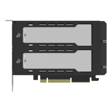 ExpressSlot Elite MB842M5P-B, 2 Bay Removable M.2 NVMe SSD to PCIe 5.0 x8 Mobile Rack Enclosure /Adapter for PCIe Expansion Slot