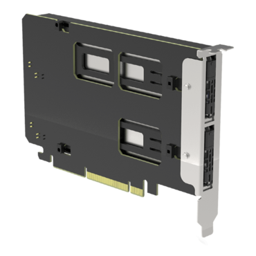ExpressSlot Elite MB842M5P-B, 2 Bay Removable M.2 NVMe SSD to PCIe 5.0 x8 Mobile Rack Enclosure /Adapter for PCIe Expansion Slot