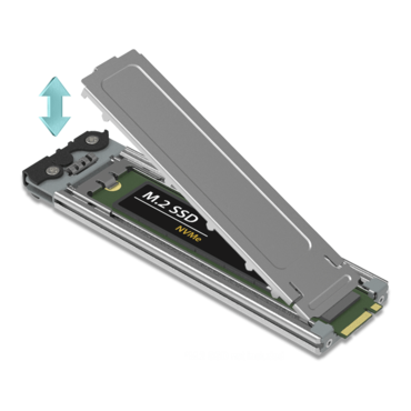 ExpressSlot Elite MB842M5P-B, 2 Bay Removable M.2 NVMe SSD to PCIe 5.0 x8 Mobile Rack Enclosure /Adapter for PCIe Expansion Slot