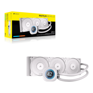 NAUTILUS 360 RS LCD, White, 360mm Radiator, Liquid Cooling System