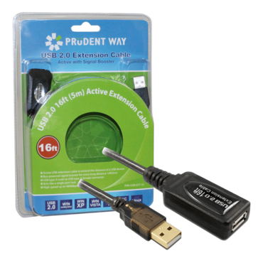 PWI-USB-EXT-16, USB 2.0 Extension Cable, 16 ft