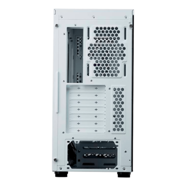 ELITE 502, Tempered Glass, No PSU, ATX, White, Mid Tower Case