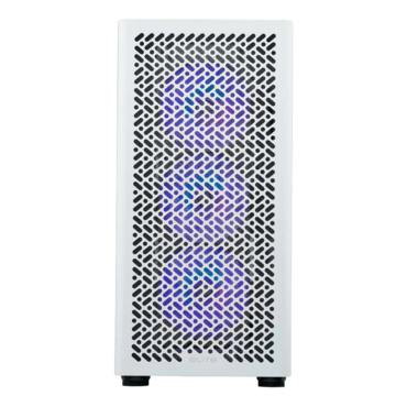 ELITE 502, Tempered Glass, No PSU, ATX, White, Mid Tower Case