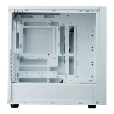 ELITE 502, Tempered Glass, No PSU, ATX, White, Mid Tower Case