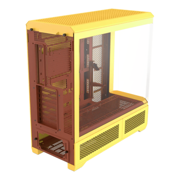 View 600 TG, Tempered Glass, No PSU, E-ATX, Butter Caramel, Full Tower Case