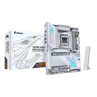 X870E AORUS PRO X3D ICE, AMD X870E Chipset, AM5, ATX Motherboard
