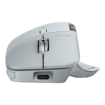 MX Master 4, 8000-dpi, Bluetooth/Wireless, Pale Gray, Optical Ergonomic Mouse