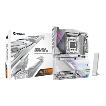 X870E AORUS MASTER X3D ICE, AMD X870E Chipset, AM5, ATX Motherboard