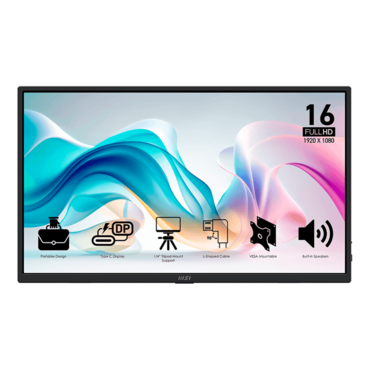 PRO MP165 E6, 15.6" IPS, 1920 x 1080 (FHD), 4 ms, 60Hz, Portable Monitor