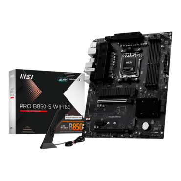 PRO B850-S WIFI6E, AMD B850 Chipset, AM5, ATX Motherboard