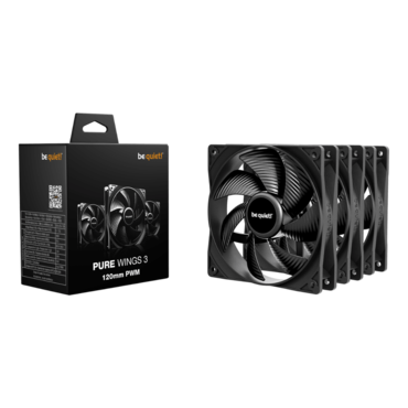 Pure Wings 3 3 x 120mm, 1600 RPM, 49.9 CFM, 25.5 dBA, Cooling Fans