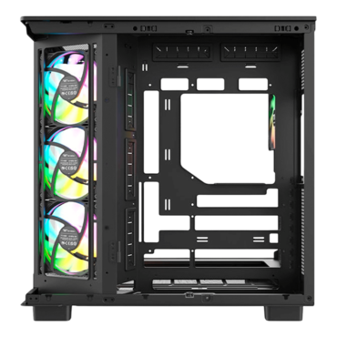 View 380 XL WS ARGB, Tempered Glass, No PSU, ATX, Black, Mid Tower Case