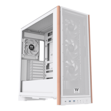 S370 WS, Tempered Glass, No PSU, E-ATX, Snow, Mid Tower Case