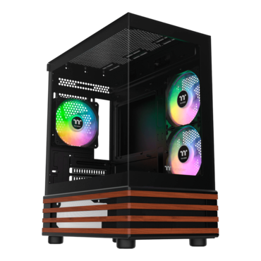 View 170 WS ARGB, Tempered Glass, No PSU, microATX, Black, Mini Tower Case