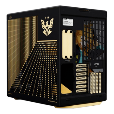 Dokibird Y70 Dragoon Bundle, Tempered Glass, No PSU, E-ATX, Black/Yellow, Mid Tower Case