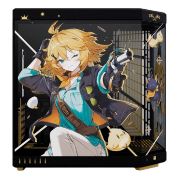 Dokibird Y70 Dragoon Bundle, Tempered Glass, No PSU, E-ATX, Black/Yellow, Mid Tower Case