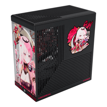 Mori Calliope Y40 + Desk Pad + Gift Box Bundle, Tempered Glass, No PSU, ATX, Black/Pink, Mid Tower Case