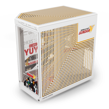 Gundam Wing Y70 Touch Infinite, Tempered Glass, No PSU, E-ATX, White/Yellow, Mid Tower Case