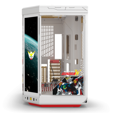 Gundam Wing Y70 Touch Infinite, Tempered Glass, No PSU, E-ATX, White/Yellow, Mid Tower Case