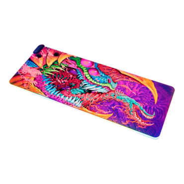 Hyper Beast 2 Limited Edition CNVS, RGB, Polyurethane Rubber, Soft Polyester, Multi-Color, Gaming Mouse Mat