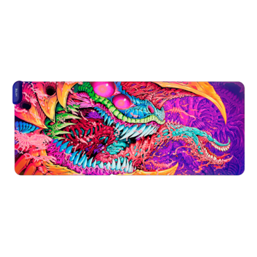 Hyper Beast 2 Limited Edition CNVS, RGB, Polyurethane Rubber, Soft Polyester, Multi-Color, Gaming Mouse Mat