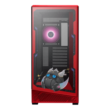 MAG PANO 130R MLG EDITION, Tempered Glass, No PSU, ATX, Red/Black, Mid Tower Case