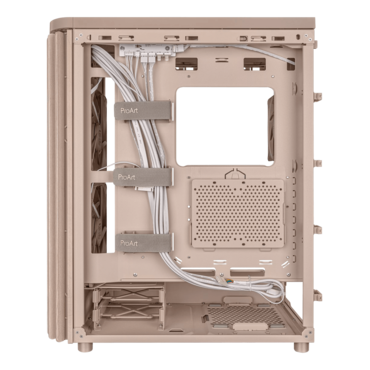 ProArt PA401 Wood, Mesh Panel, No PSU, ATX, Beige, Mid Tower Case
